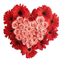 Flowers in Heart Shaped